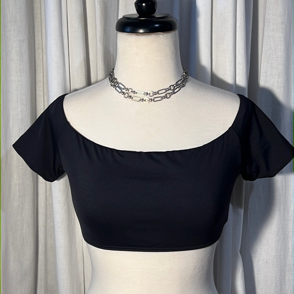 Gap scoopneck crop ballet top w/cap sleeves-NWT